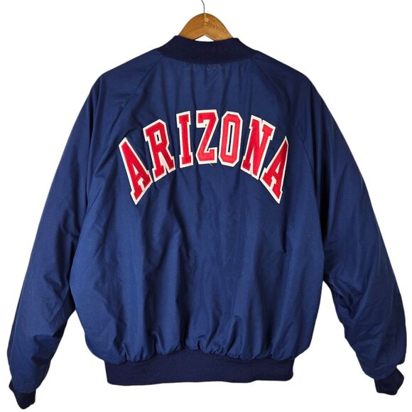 Vtg King Louie Pop Fit University of Arizona Agriculture Blue Bomber Jacket XL